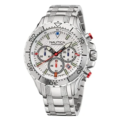 Image of Nautica NAPNSF205 NST Chrono Classic Men&#039;s Chronograph Watch, Bracelet