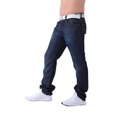 Image of Smith and Jones New Mens Bootcut Denim Jeans Pants Darkwash 42W X 30L
