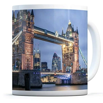 Image of Tower Bridge London Drinks Mug Cup Kitchen Birthday Office Fun #13059
