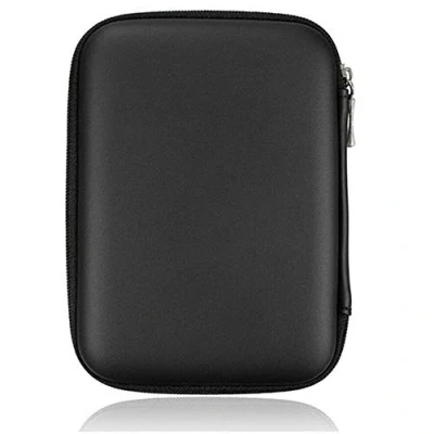 Image of External Hard Drive Carry Case for 2.5 Inch Shockproof Portable Cover Pouch Disk Protect Bag Travel USB HDD EVA Storage Cable (black)