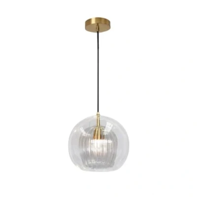 Image of SIYANE Amber Blown Glass Pendant Light Kitchen Island Porch Spherical Ball Double Clear Farmhouse Ceiling Hanging Lamp Vintage Industrial Chandelier for Dining Room Cafe Bar Restaurant