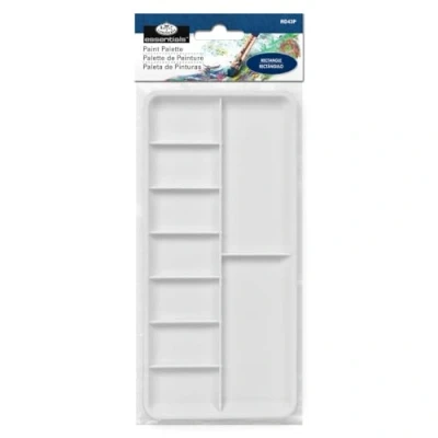 Image of Royal &amp; Langnickel Essentials 9 Well Rectangular Paint Palette. R2000156, White
