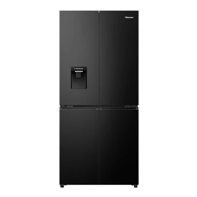 Image of Hisense RQ5P470SMFE Wifi Connected American Fridge Freezer Cross Door with Water Dispenser, No Frost, 482 liters, Black Stainless Steel E Rated, Noise level: 37 decibels, H178.5 x W79.4 D69.8 (cm)