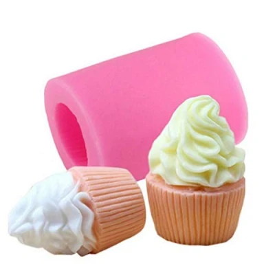 Image of Bakeware Pan Baking Making Mold Soap Clay Mould 3D Ice Cream Cupcake Candle Silicone Molds Wedding Fondant Cake Decorating Tools Candy Chocolate Moulds