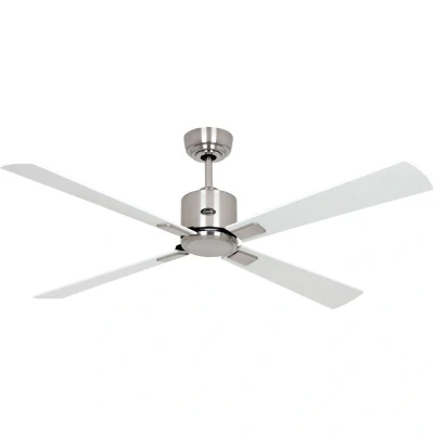 Image of CASAFAN Ceiling Fan With Wooden Blades, Rotor Blade 1320mm, White/Light Grey