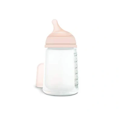 Image of Suavinex, Zero Anti Colic Bottle with Medium Flow Teat (M), +3 Months, Ideal for Mixed Breastfeeding, Breast Imitating 270 ml
