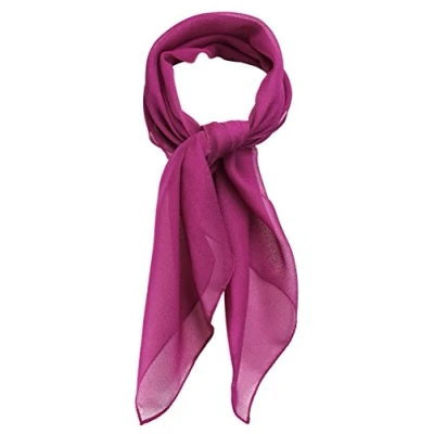 Image of TigerTie Fine Women&#039;s Chiffon Velour Scarf in Plain Colour, 58 cm x cm, magenta, One size