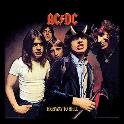 Image of AC/DC Highway to Hell 12&quot; Album Cover Framed Print, MDF, Multi Colour, 32 x 1.5 cm