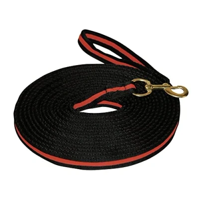 Image of Lunging line Soft Zwart / Rood 8 m