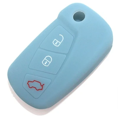 Image of CoverYourKey Finest Folia FE Silicone Cover for 3 Button Car Key Fob (Ash Grey)