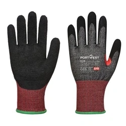 Image of Portwest CS Cut F13 Nitrile Glove L Blk (Pack of 12)