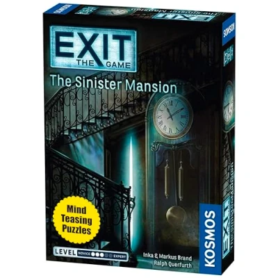 Image of Thames &amp; Kosmos EXIT: The Sinister Mansion, Escape Room Card Game, Family Games For Game Night, Board Adults and Kids, 1 to 4 Players, Age 12+