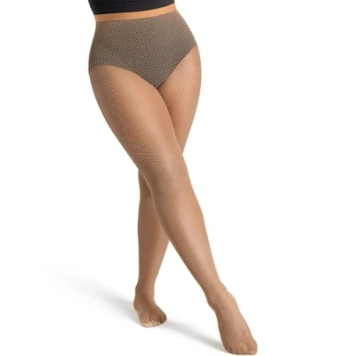 Image of Capezio Women’s Professional Fishnet Tights, Seamless Tights For Dance &amp; Performance, Premium Women Can Wear Ballet, Burlesque More Maple, S M (Small Medium)