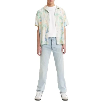 Image of Levi&#039;s Men&#039;s 501 Original Fit Jeans, Crystal Clear Stretch, 40W / 32L
