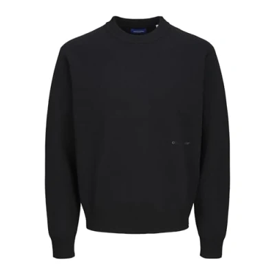 Image of JACK &amp; JONES Men&#039;s Jorvesterbro Knit Crew Neck Sn Jumper, Sea Salt, L