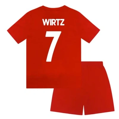Image of Liverpool FC Boys Wirtz 7 Sublimation Short Pyjamas Red 6 Years