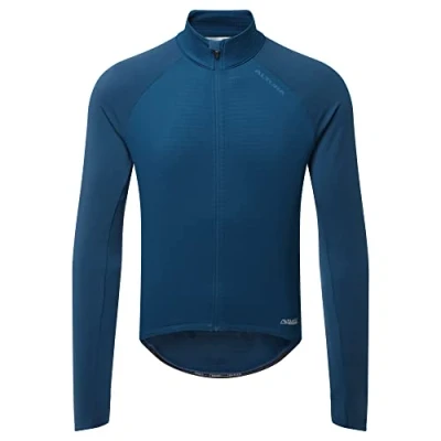 Image of Altura Mens Icon Long Sleeve Windproof Reflective Thermal Cycling Jersey Navy Large