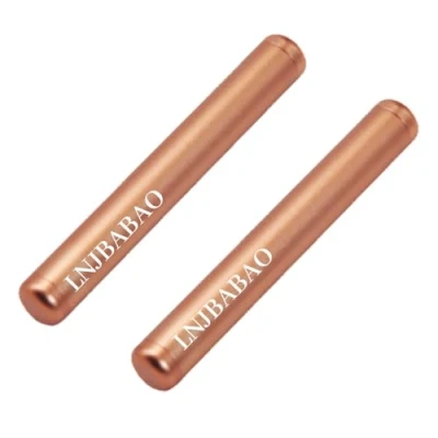 Image of 2 PCS Smell Proof Container Jar Aluminium Tube Set Airtight Storage with Attached Cap Great for Travelling