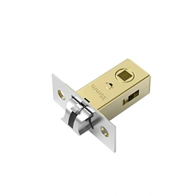 Image of Qrity 35mm Tubular Latch, Forked Mortice Mute Door Sprung with Stainless Steel Panel for Internal Doors, Lever Handles