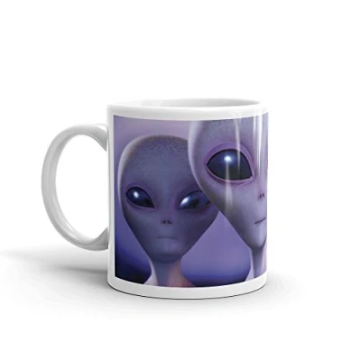 Image of Funky Alien Grey Mug Aliens X Files UFO Outer Space Galaxy #8214