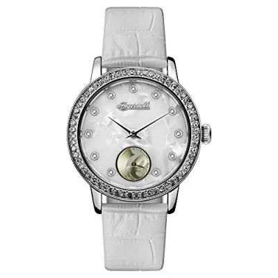 Image of Ingersoll Disney Women&#039;s Quartz Watch with Mother of Pearl Dial Analogue Display and White Mixed Strap ID00701
