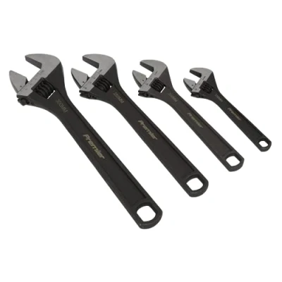 Image of Sealey Premier Adjustable Wrench Set 4pc