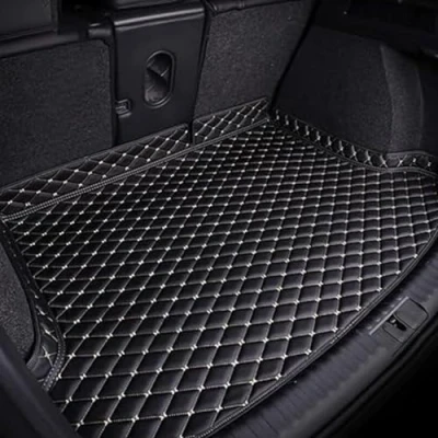 Image of NOLLAM Car Boot Mats for Chery Omoda 5 C5 2022 2023 2024,Leather Trunk Liner Cargo Carpets Waterproof Scratch Proof Non Slip Interior Accessories,A Black Beige
