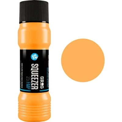 Image of Grog 25 Squeezer 25mm Refillable Paint Marker Pen Supplied By Graff City (Sunray Yellow FMP 10)