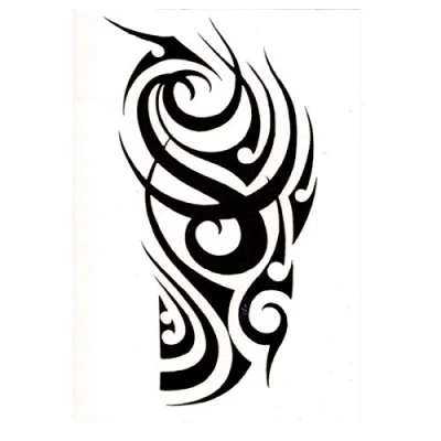 Image of 1 x Black Tribal XL Tattoo Body Temporary HB521 (1)