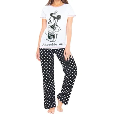 Image of Minnie Mouse Ladies Pyjamas, Multicoloured, M