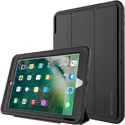 Image of TECHGEAR D FENCE Case fits New Apple iPad 9.7&quot; (2018/2017) Slimline Shock Proof Tough Rugged Protective Armour Defence Smart Kids Schools Builders Workman for 5th &amp; 6th Gen
