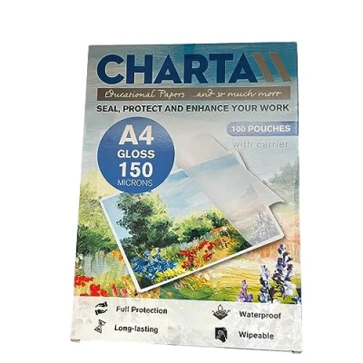 Image of Charta A4 Gloss Laminating Pouches 150 Micron Pack of 100