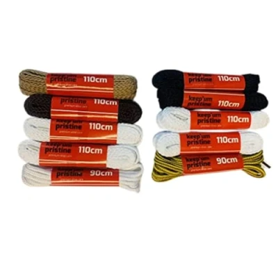 Image of Assorted 10 Pack Shoes Trainers Walking Hiking Strong Round Black White Laces