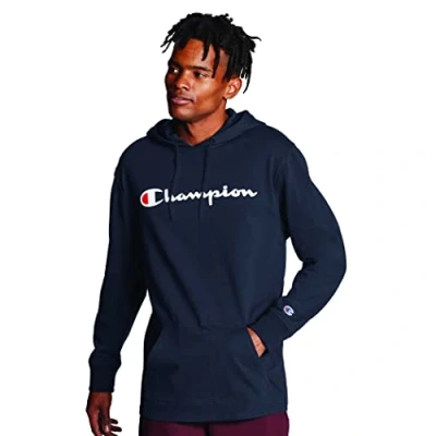 Image of Champion Men&#039;s Middleweight Hoodie Hooded Sweatshirt, Navy 549921, M UK