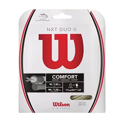 Image of Wilson NXT Duo II String Transparent/Silver/Natural/Platinum, Size 16G