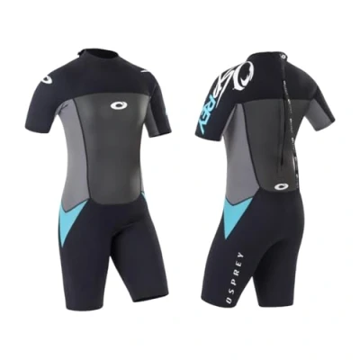 Image of Osprey Women&#039;s Osp L Origin Shorty Wetsuit, Black Blue, S UK