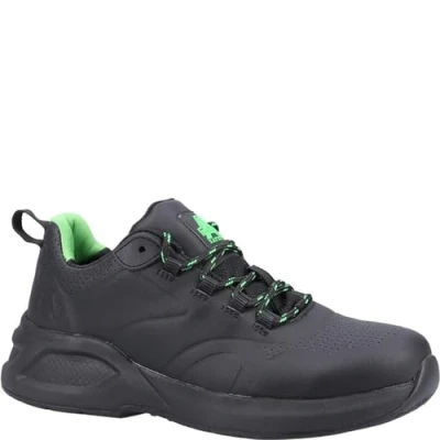Image of Amblers Safety 612 Leather Trainers Womens Black material_leather1 Size UK 3