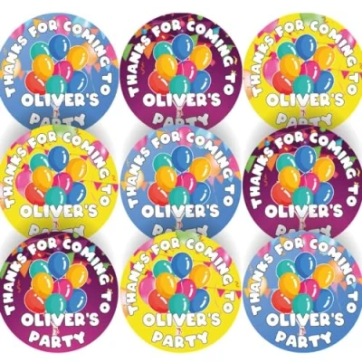 Image of 144 Personalised Birthday Party 30mm Reward Stickers for School Teachers, Parents and Nursery