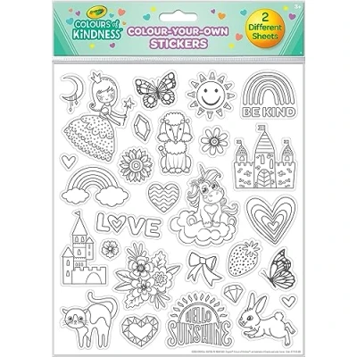 Image of Paper Projects 01.70.42.003 Crayola Colour Includes 2 Sheets of Stickers Perfect for Decoration and Scrapbooking, Pretty Life