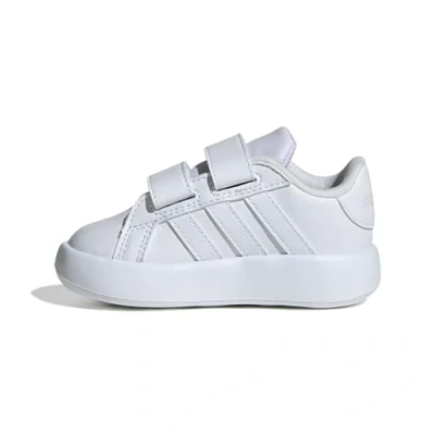 Image of adidas Unisex Kids Grand Court 2.0 Shoes Tennis Shoes, FTWR White Grey One F17, 8 UK