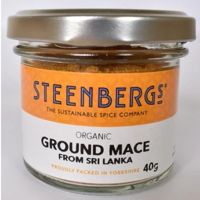 Image of Steenbergs Organic Ground Mace Powder Standard Jar 40g