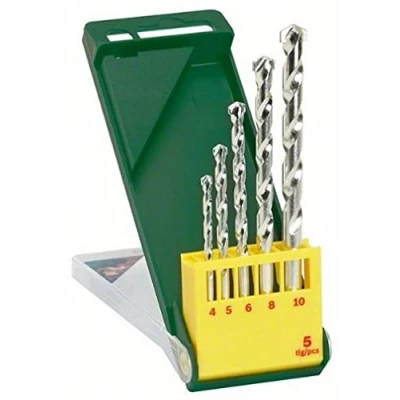 Image of Bosch 2607019438 4/5/6/8/10 mm Masonry Drill Bit Set (5 Piece)