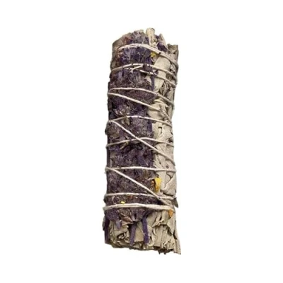 Image of Sage Smudge Stick 4&quot; (White and Lavender 4&quot;), Pack of 2