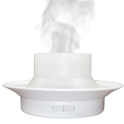 Image of Cello Aroma Fan Base Colour Changing, Oil Diffuser USB Porcelain Tealight Holder Dome, LED Light and Aromatherapy Diffuser. Ideal under Candle Shades.