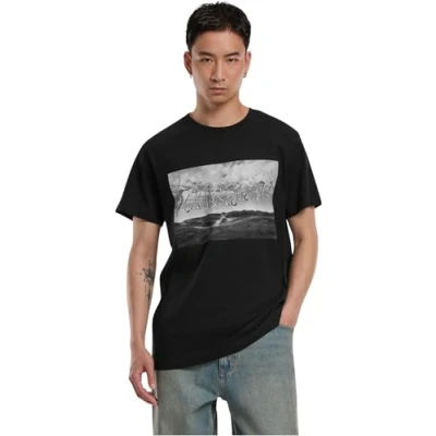 Image of Mister TEE Tomorrow Print Tshirt, Men&#039;s, Size: XS, Black