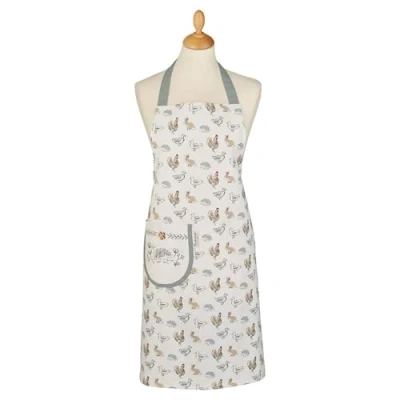Image of Cooksmart British Designed Kitchen Aprons For Women &amp; Men 100% Cotton Apron With Pockets Modern Cooking Suitable All Types Of Kitchens