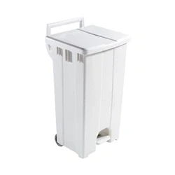 Image of Plastic Pedal Bin With Lid 90L Grey
