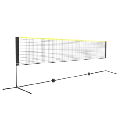 Image of VEVOR Badminton Net, Height Adjustable Volleyball 17ft Wide Foldable Pickleball Portable Easy Setup Tennis Net Set with Poles, Stand and Carry Bag, for Kids Backyard Game Indoor Outdoor Use