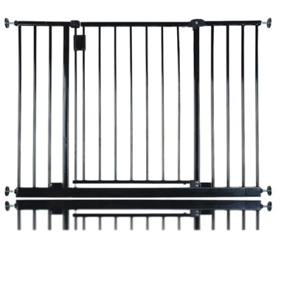 Image of Bettacare Extra Wide Hallway Dog Gate, 103cm 109cm, Black, Pressure Fit Pet Puppy Safety Barrier for Hallways and Spaces, Easy Installation