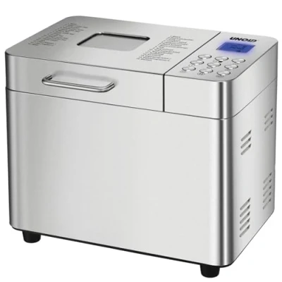 Image of UNOLD Broodbakmachine Bakmeister Edel, 550 W, 750 1000 g bread weight, ceramic coating, 68456, silver, L 26.7 cm X W 36.9 H 30.6